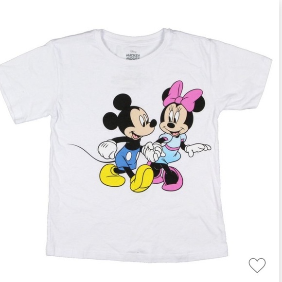 Disney Other - Disney Kids Mickey & Minnie White T-Shirts size 6 & 10